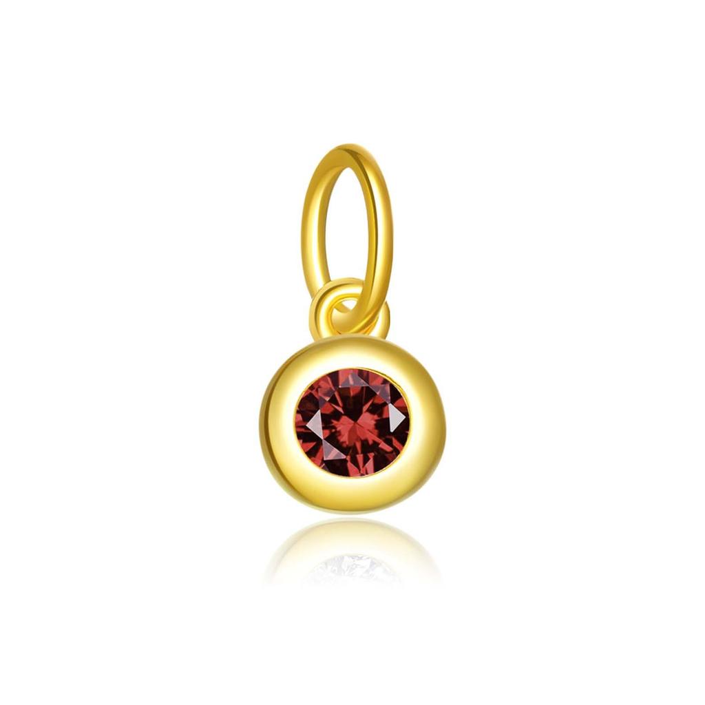 "S925 Sterling Silver Birthstone Pendant Necklace - European & American Design"