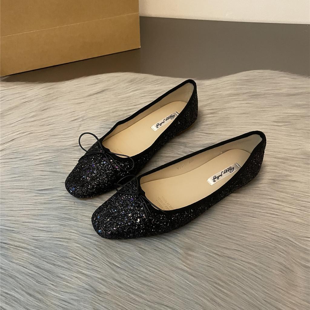 Fashion Bailamos New Sweet Women Ballet Flats Fashion Butterfly-Knot Casual Working Shoes Woman Spring Summer Ladies Concise Flats Mujer