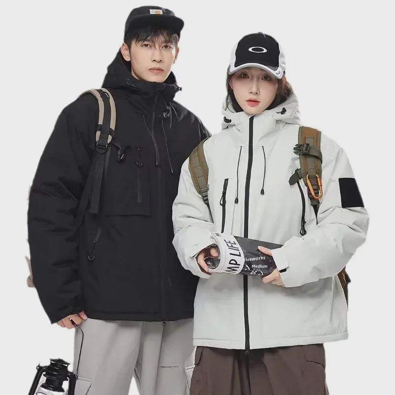 2024 Winter Paare Outdoor Kapuzen Winddicht & Wasserdicht Baumwolljacke