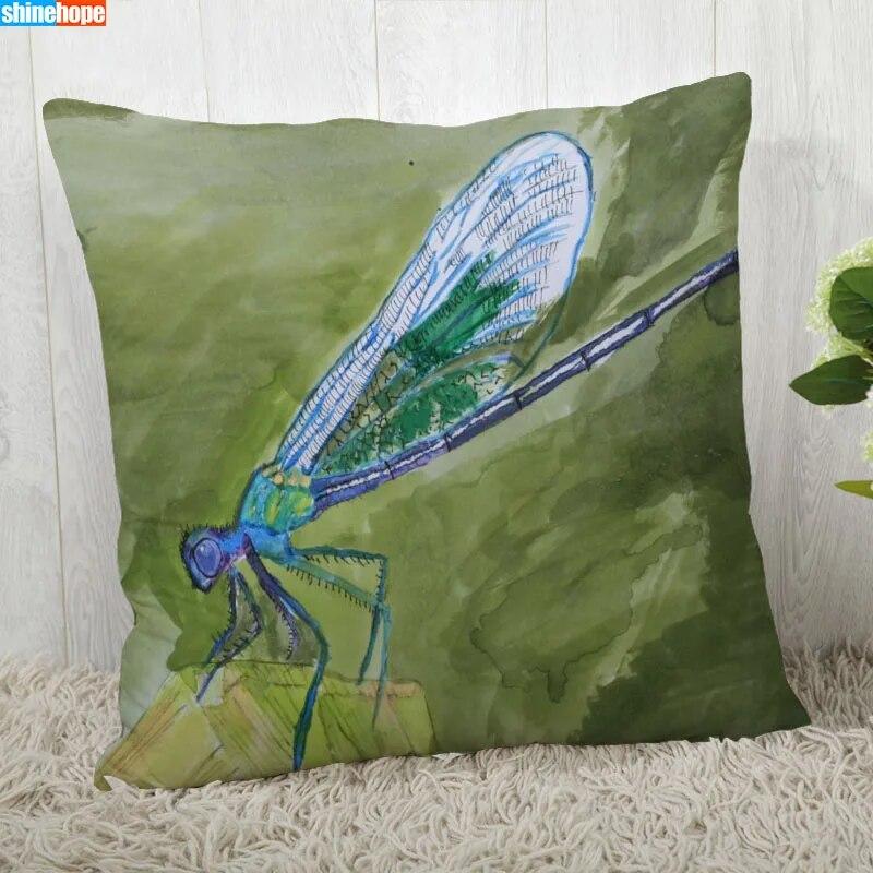 Dragonfly Pillowcase  Modern Home Living Room Decoration