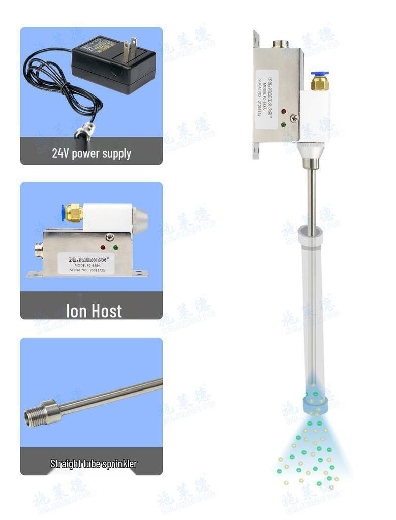 FC-988A 24V Ion Wind Static Eliminator Nozzle for Electrostatic Dust Removal