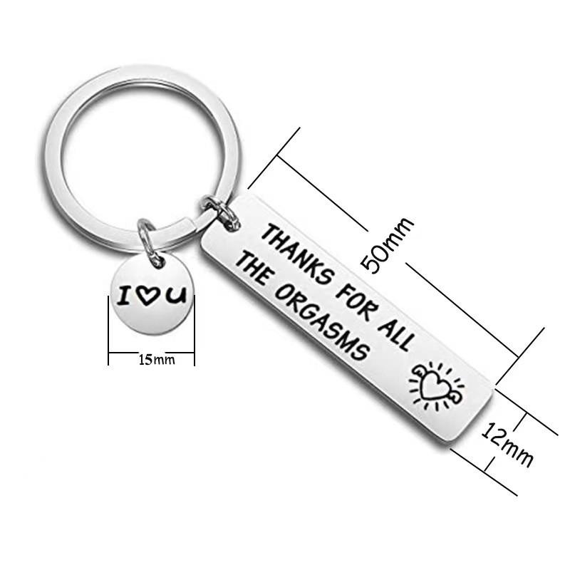 Steel Versatile Stainless Keychain Thanks For All The Orgasms Excellent Gift For Holidays Festivals And