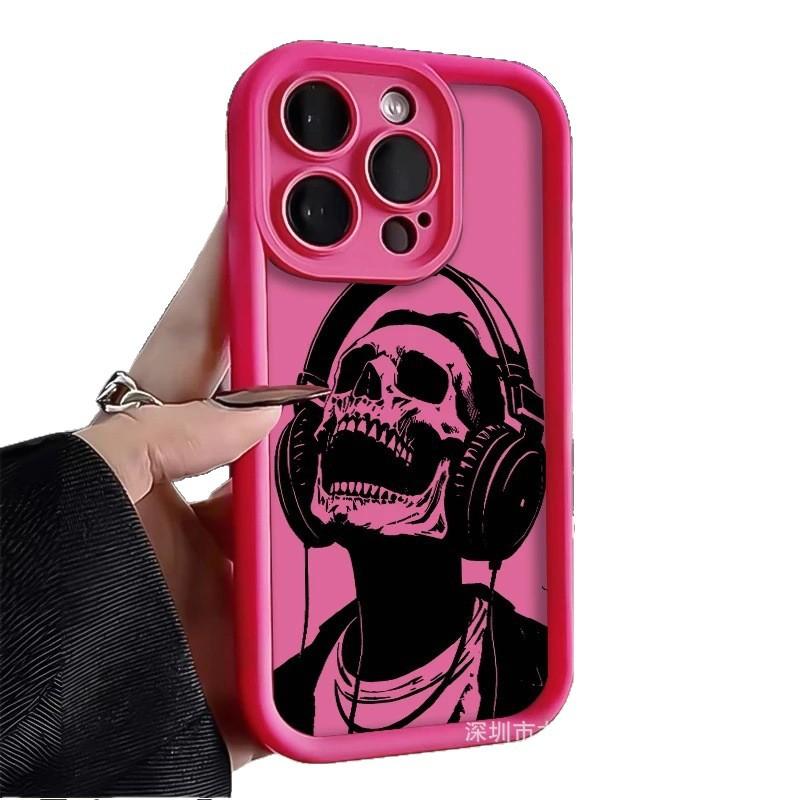 Foreign trade skull for Apple 15 mobile phone case iphone12promax set 14/13/11/XR emery 16