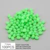 100Pcs Cylindrical Luminous Soft Fishing Beads 5 Optional Sizes 5.2mm 6.2mm 7.2mm 8.3mm 10mm Practical Sea Fishing Tackle Accessories