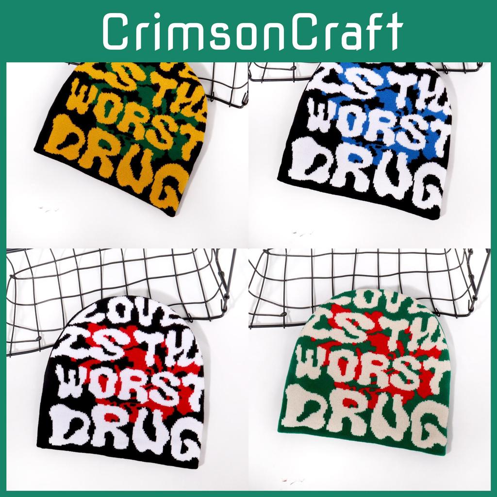 Fashion Pattern Letter Neutral Casual Warm Knitted Hat For Autumn And Winter