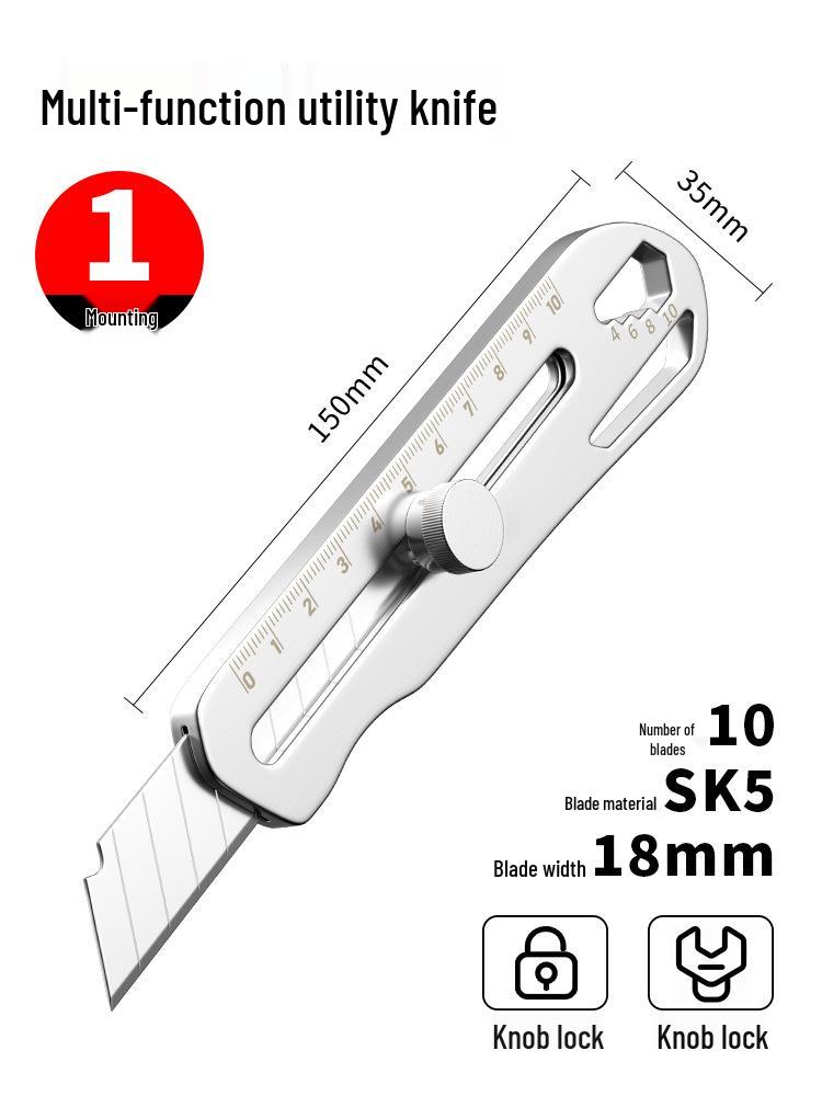 Промышленный нож-резак из нержавеющей стали - Прочный, Супер острый, Полностью металлический резак для обоев и бумаги