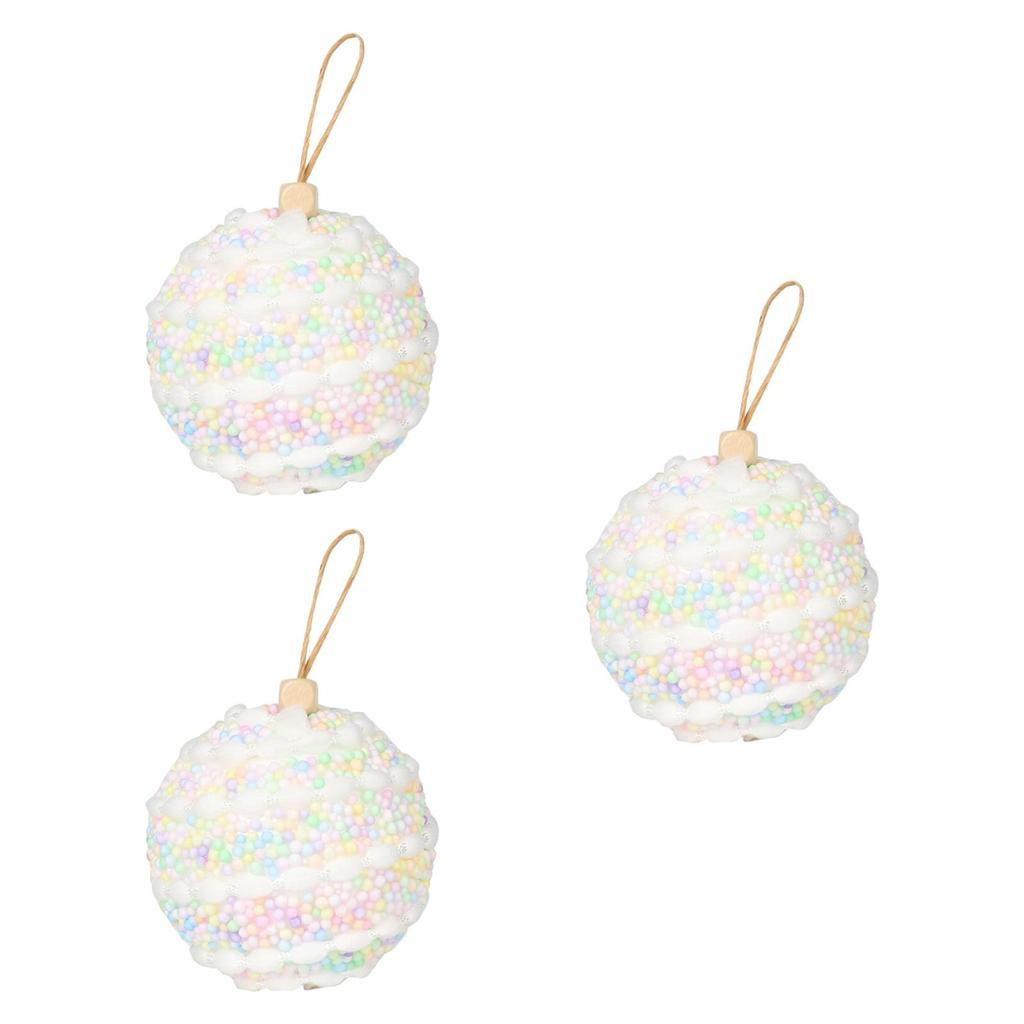 3x Christmas Ball Ornaments Xmas Decor DIY Classic Gift 8 Cm Pendant Drop for