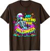 Just Waiting For Halloween Skeleton Donut Design Unisex T-Shirt