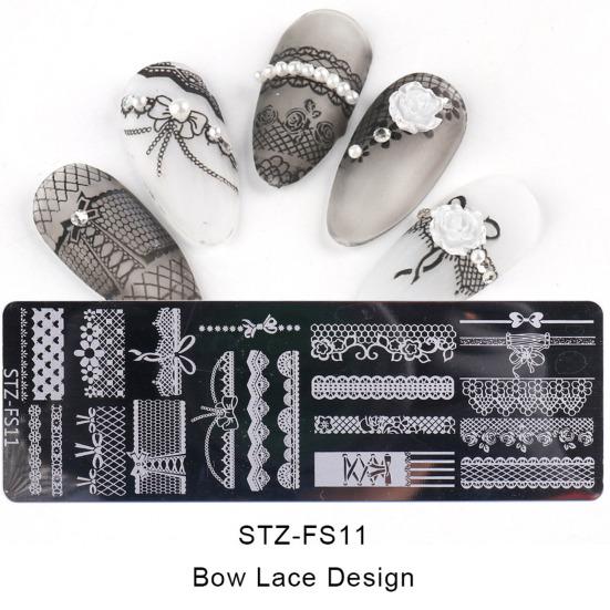 Nail Stamping Plate Various Patterns Clear Engraved Rust-Proof Polish Printing Flowers Nail Art