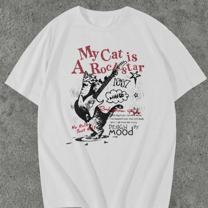 100% cotton American short-sleeved t-shirt men s and women s loose top ozon S