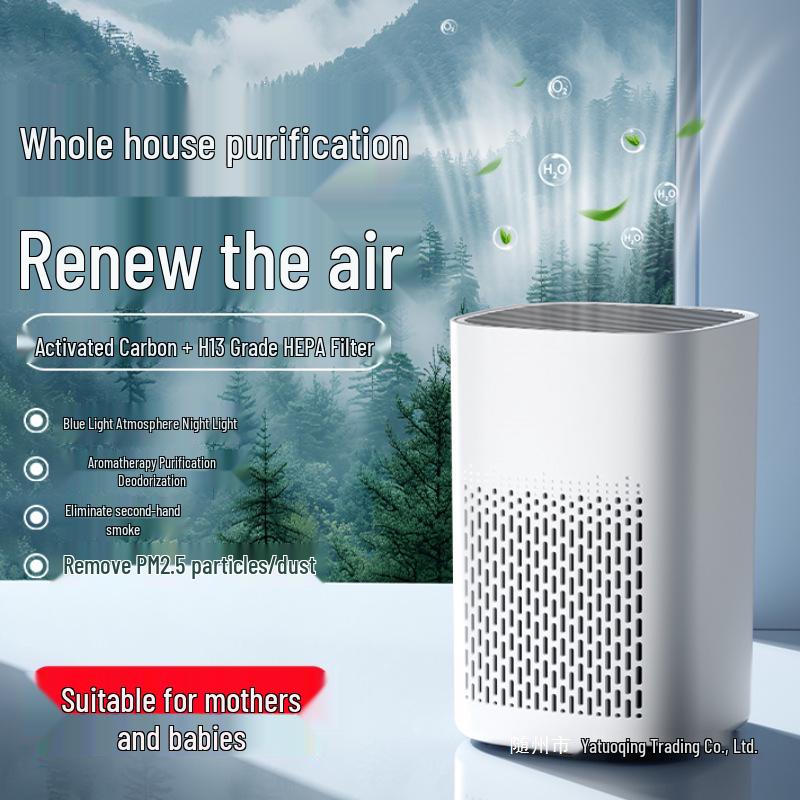 Compact Air Purifier for Home, Office, and Bedroom - Deodorizes Pets, Removes Smoke, Odors, and Formaldehyde.