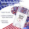 Independence Day Glitter Stick Body Stick Patriotic USA Flag Face Hair Accessories Sparkling Red White Blue Makeup for 4th of July Sequins