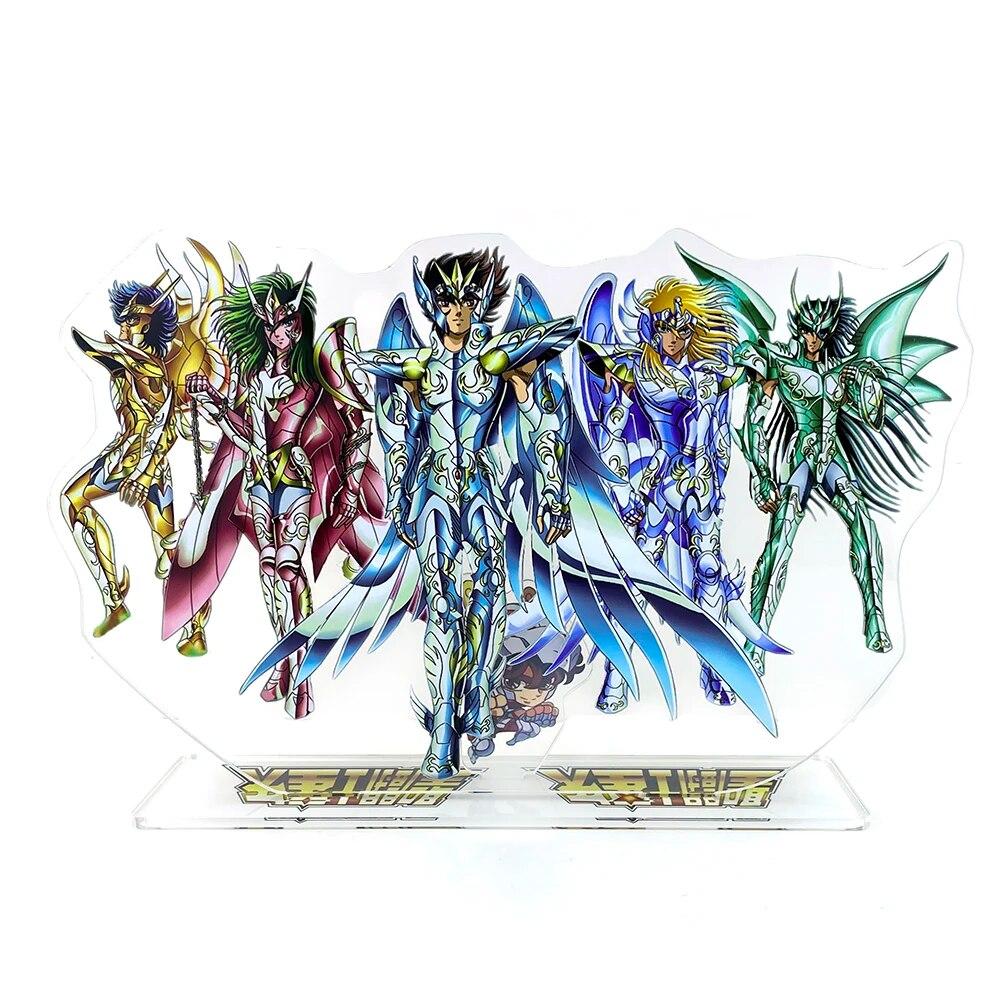BIG SIZE Saint Seiya Ikki Hyoga Shiryu Shun group acrylic stand standee toy figure