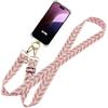 Crossbody Case - iPhone 16 Pro - Soft Silicone - Scratch Protection - Pink Lanyard