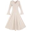 Women's Slim-Fit V-Neck Long Dress - New Autumn/Winter Cotton Base Layer