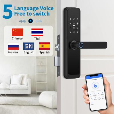 Intelligentes digitales elektronisches Türschloss TTlock App-Entriegelung halbautomatisches Smart Lock Fingerabdruckschloss Haus-/Wohnungsschloss