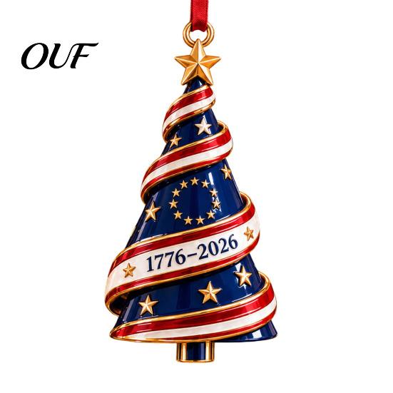 Acrylic Christmas Hanging Accents Patriotic Tree Ornaments, Holiday Pendant for Independence Day, Seasonal Festive Gifts Indoor Outdoor Decor