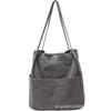 Spring Bag Canvas Bag Retro Washed Cloth Bag Bucket Bag Large Capacity Shoulder Bag