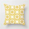Geometric Cushion Covers Yellow Plaid Stripes Print Pillow Case For Home Chair Sofa Decoration Pillowcases 45cm*45cm