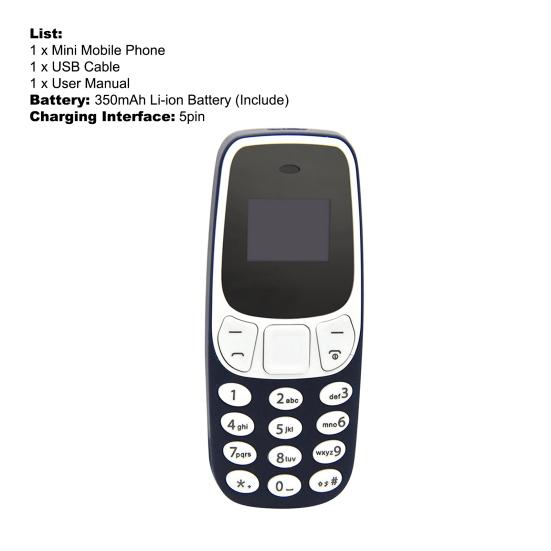 BM10 Mini Handy Kopfhörer Stimmveränderer Telefon Bluetooth-kompatibler Dialer Ersatz Mini-Handy