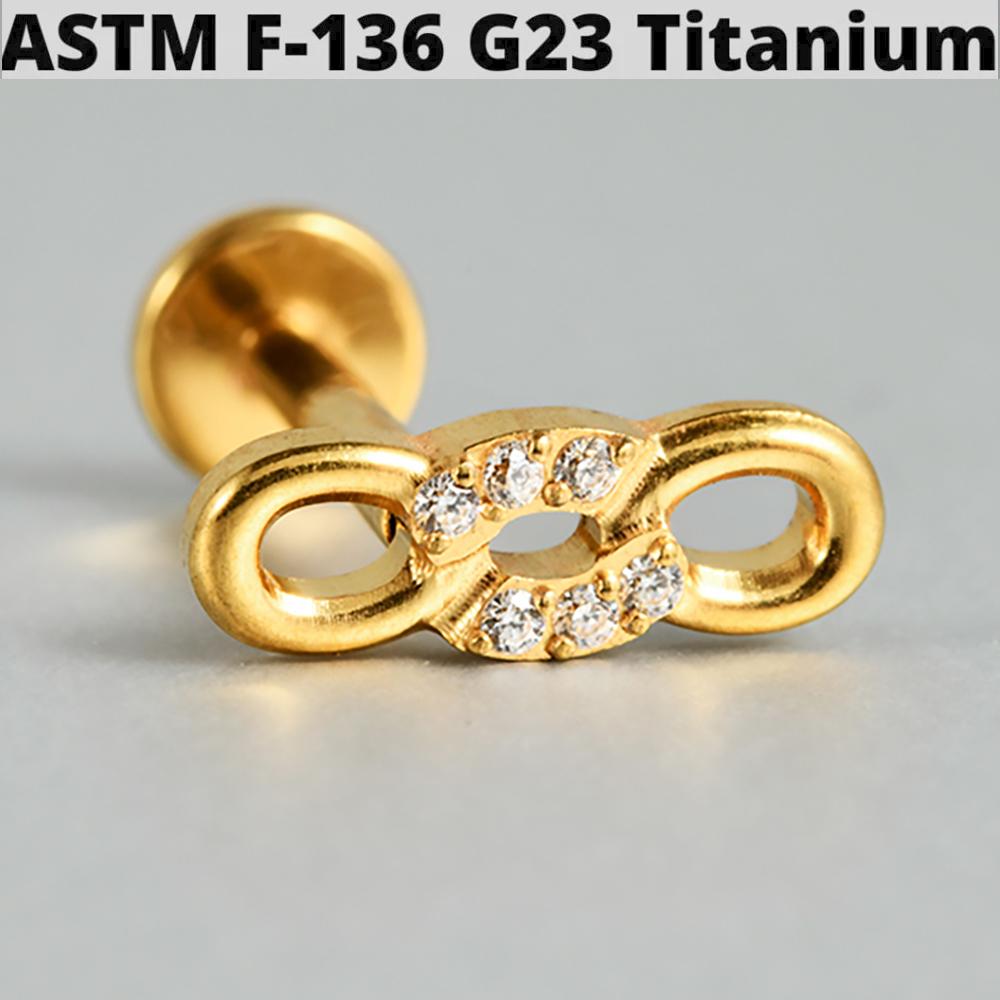 1PC G23 Titanium Butterfly Internal Thread Labret Lip Rings Cross Snake Ear Cartilage Tragus Helix Earring Lobe Piercing Jewelry