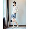 Demana Women's Elegant Embroidered Square Collar Blouse