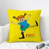 Book Pippi Longstocking Cushion Cover Natural Linen Pillowcase Set AllinOne Decor for Sofa Bedroom  Chair