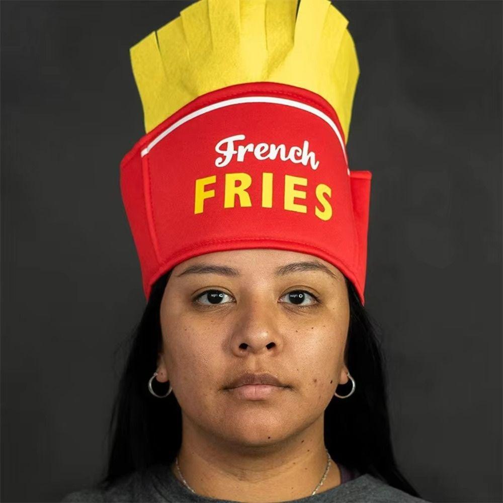 Halloween Taco Hair Hoop Funny Creative Pizza Hat Friends French Fries Hat  Women