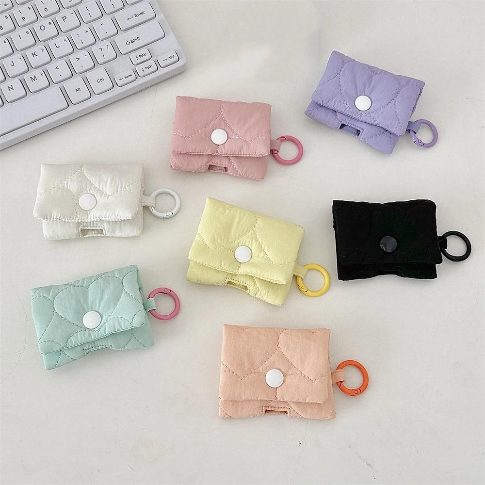 Korean Style Heart Earphone Bag Soft Bluetooth Headset Earphone Case Headphone Storage Bag  Kids