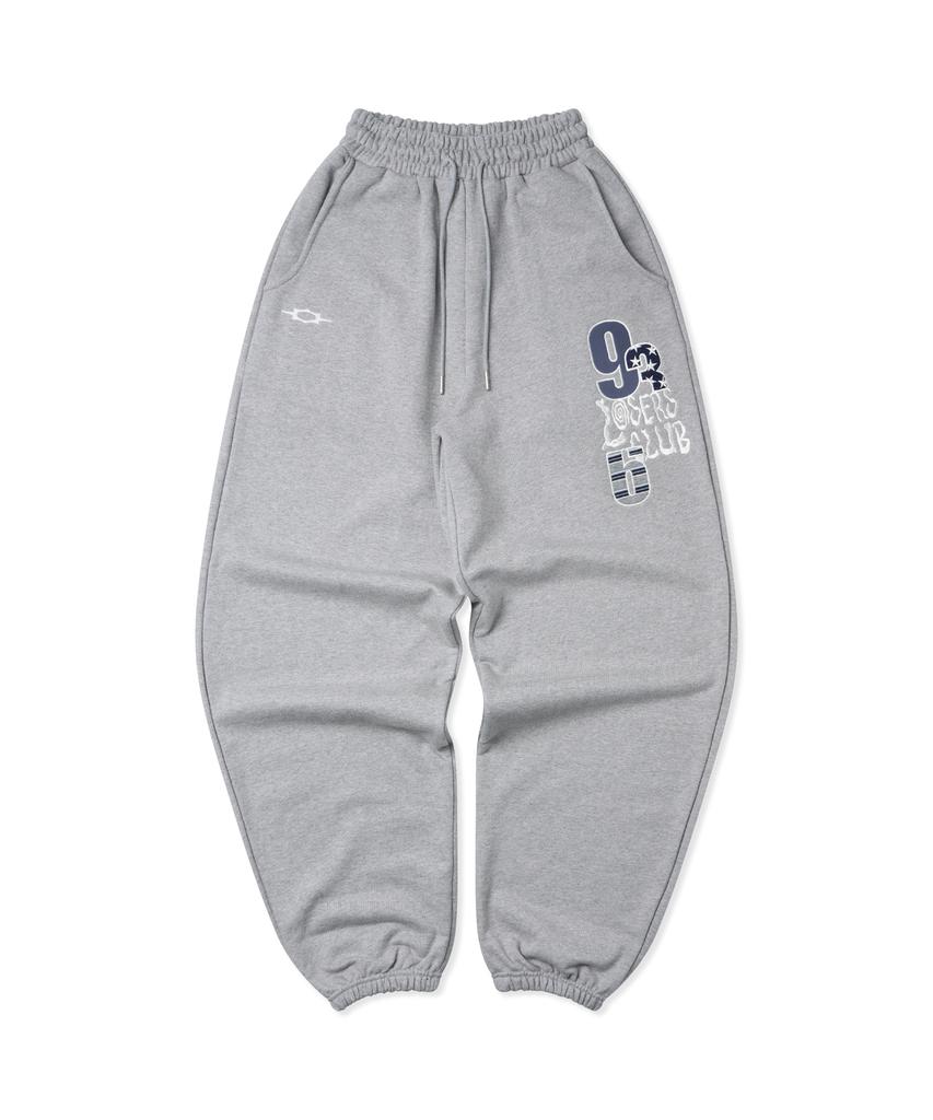 Lujeoseukeulleob Multi Logo Wide Sweatpants Gray