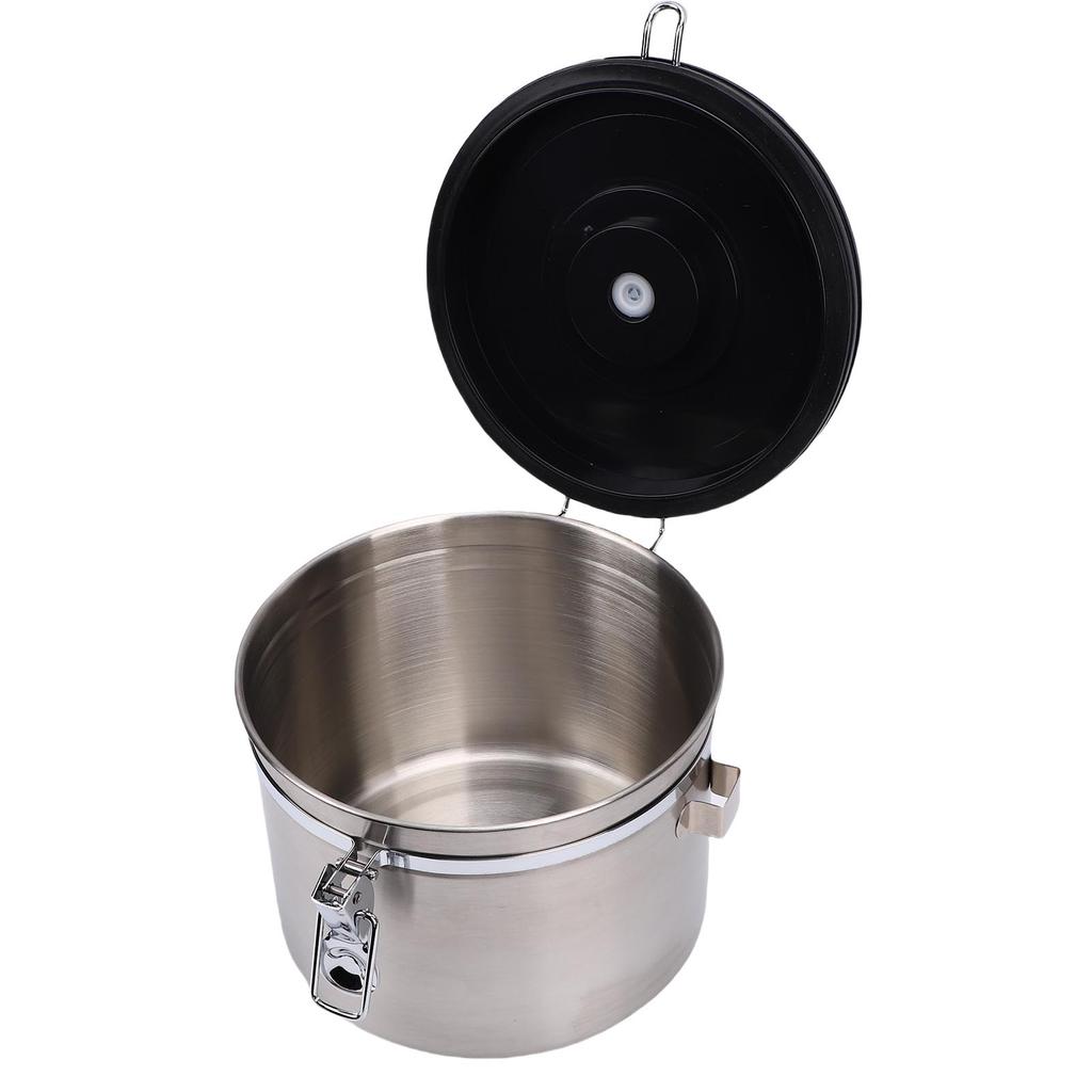 Kaffeebehälter 2,5 l Luftdicht Edelstahl Küchen Lebensmittelaufbewahrungsbehälter mit Deckel Datumstracker Messlöffel für Kaffeesatz