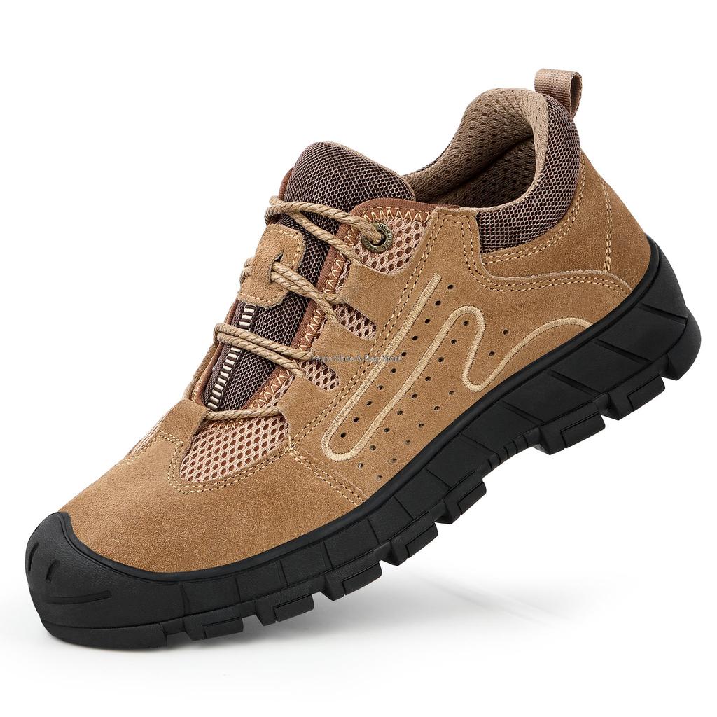 Fashion Men's Safety Shoes Puncture-Proof Outdoor Sneakers for Man Steel Toe Indestructible Safety Boots Men Work Shoes Suede Work Boots
