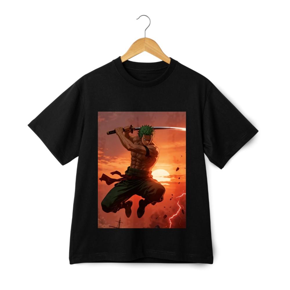 

Футболка с принтом Ророноа Зоро из One Piece, Унисекс, Модная, Свободная, С коротким рукавом 4XL