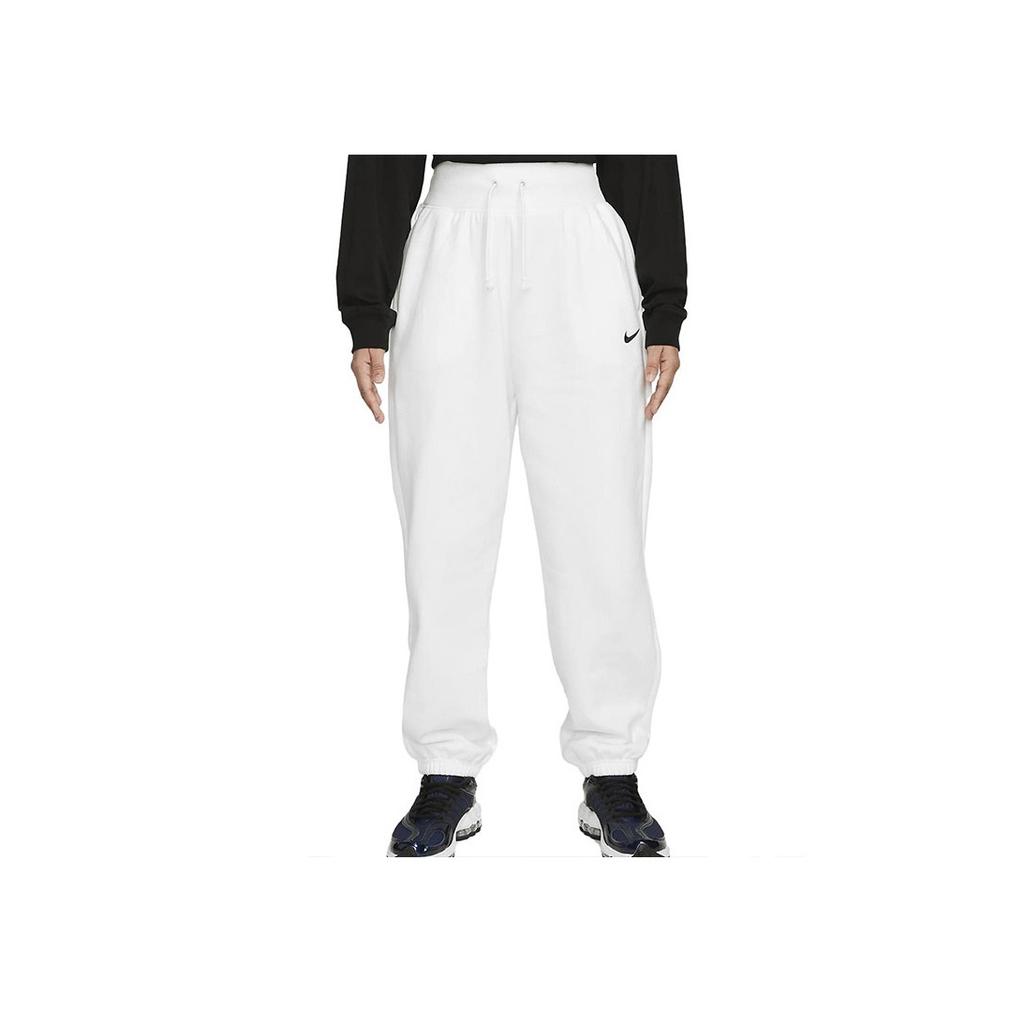 Nike High-Waisted Drawstring Casual Pants With Solid Color Logo Women Bottoms Milk-White DQ5887-133
