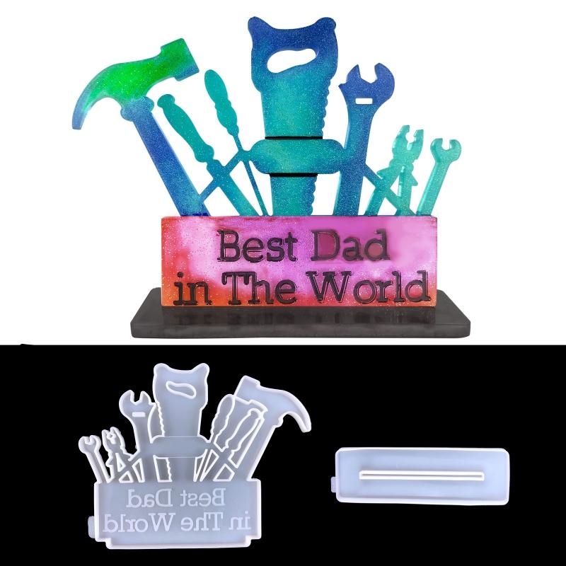 DIY Father's Day Gift Wall Hanging Mould Living Room Wall Pendant Decorative Silicone Mould Diy for Creative Handmade Mo