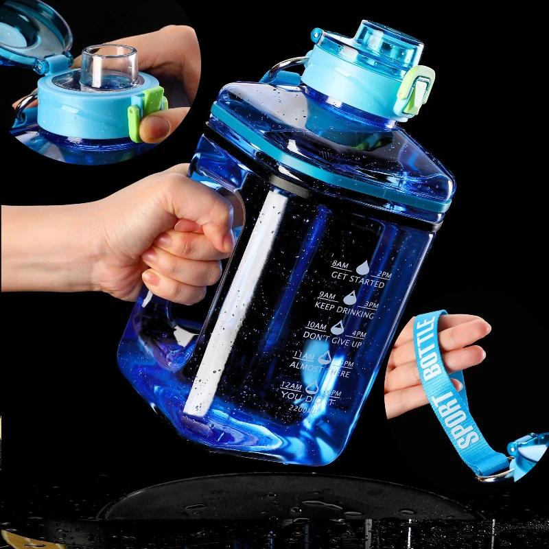 2.2 Liter Water Bottle Large Capacity Sports Water Cup Portable Big Water Bottle Ton Ton Bucket Cup For Sports Fitness Use