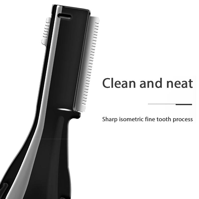 Electric Eyebrow Trimmer Razor Brow Shaping Portable Shaving with Duals Cutter Head Design Washable Hair Trimmer Razor Tools