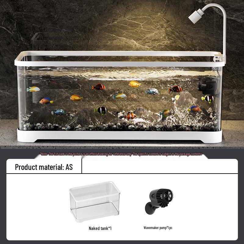 Living Room Ecological Fish Tank with Oxygenation and Wave-Making Features