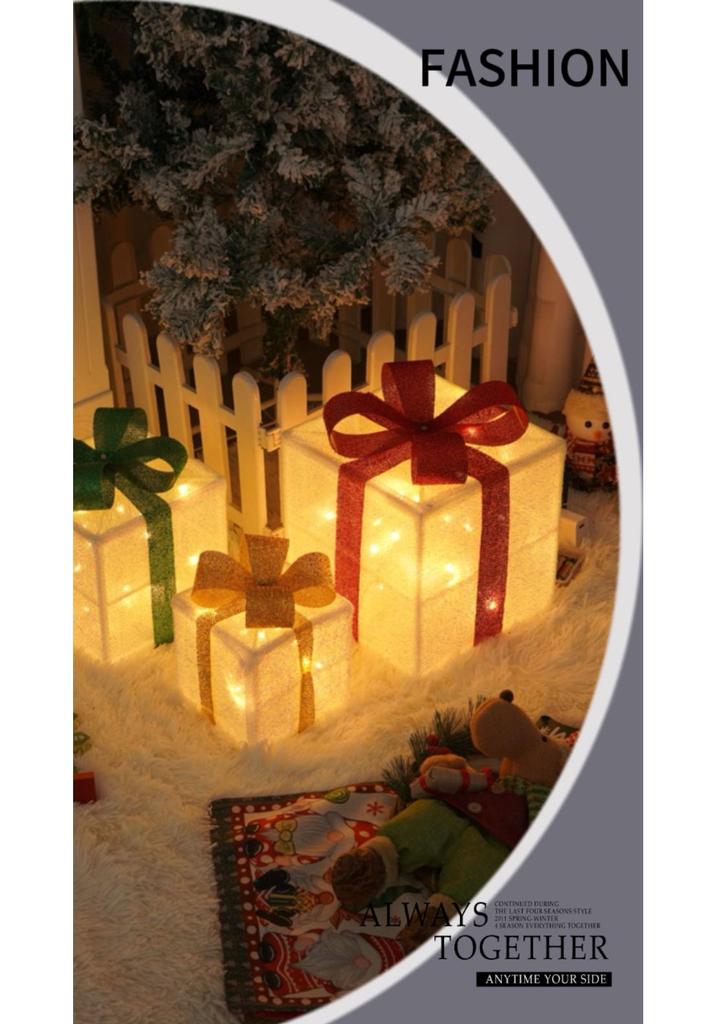Christmas LED String Lights Gift Set: 3-Piece Decoration for Festive Party Atmosphere