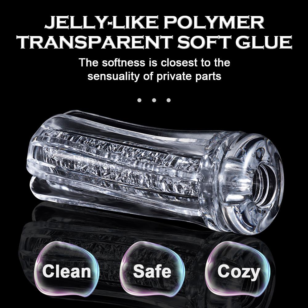 Male Masturbator Cup Soft Pussy Sex Toys Transparent Vagina Adult Endurance Exercise Sex Products Vacuum Pocket Cup for Men