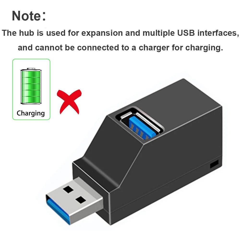 For PC Laptop, USB 1.1 HUB Adapter Extender for USB 1.1 Card Reader, Hi-Speed USB 1.1, Mini Splitter Box 1 To 1 Ports
