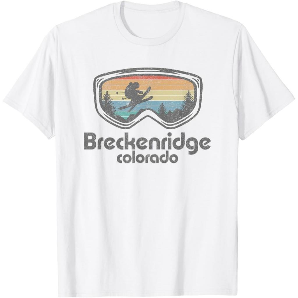 Breckenridge Colorado Ski Mountain Skiing Retro Skier Gift T-Shirt