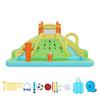 Inflatable Bounce House, 13.3 X 11.4 X 8.4 Ft Inflatable Bounce House Water Slide, Bouncer Castle with Climbing Wall, Double Tall Slides, Splash Pool