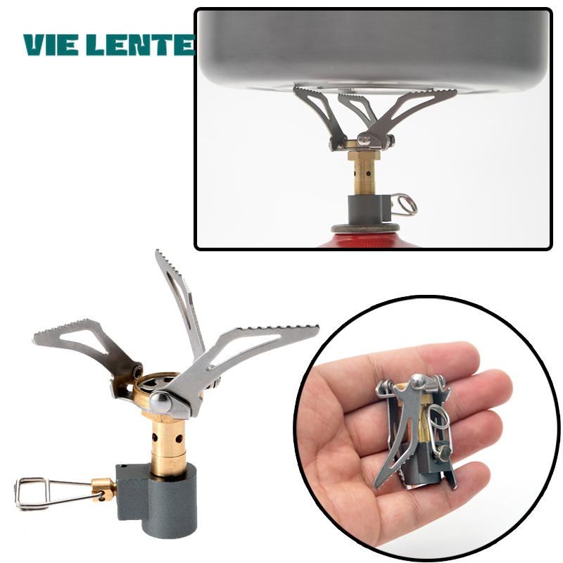 Outdoor Gas Stove Camping Burner Portable Mini Folding Stove Gas Heater Survival Furnace Foldable Furance Head for Picnic Cooker