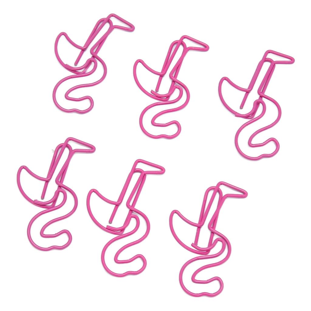 100pcs Paper Clips Multipurpose Bird Shaped Metal Paper Clips Set for Document Classification Rose