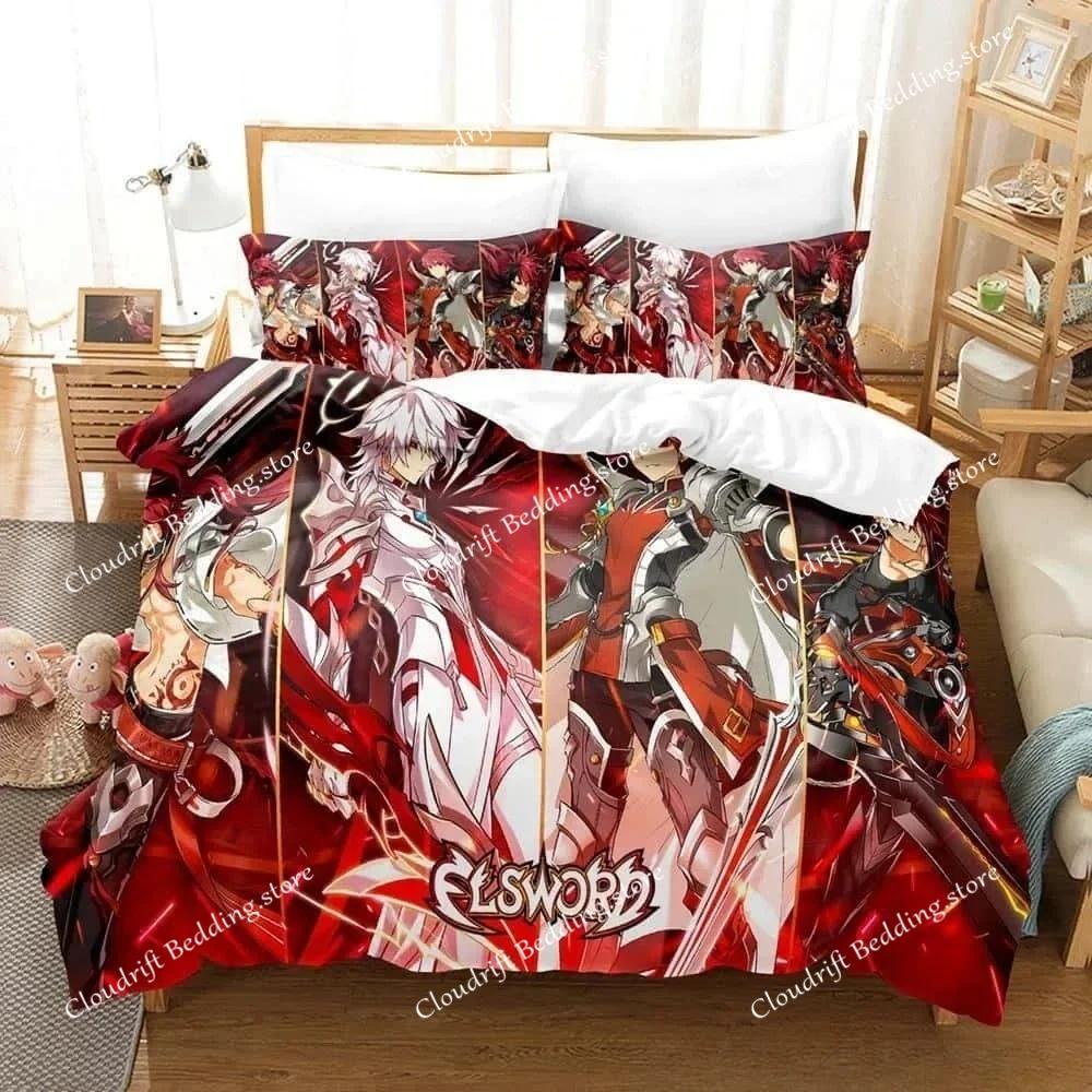 Постельное белье с принтом аниме Elsword Односпальное Двуспальное Полное Queen King Размер Комплект постельного белья Для взрослых Детей Спальня Пододеяльник Комплекты Для домашнего текстиля