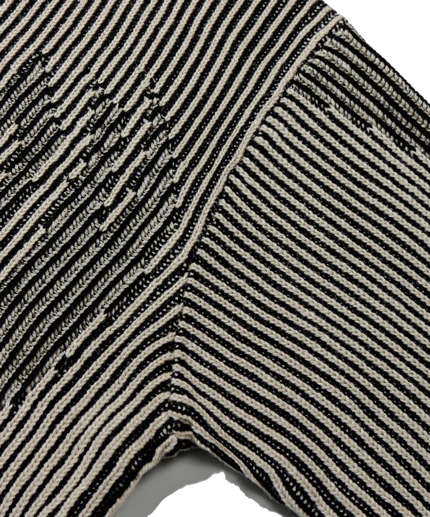 TRILLION Washable Two-Tone Hooded Zip-Up Graphic Knit (Beige)