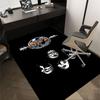 1 Stück KISS Band Home Office, Strapazierfähige Polyester-Bodenmatte mit Einfacher, Bürodekoration, Urbaner Stil, Rutschfeste Rückseite, Hochwertiger Stoff