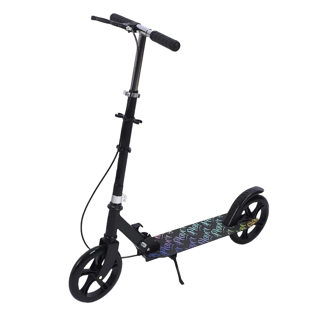 Scooter for Teens and Adults with Dual Brake System Big PU Wheels One Button Folding Adjustable Height Scooter for Ages