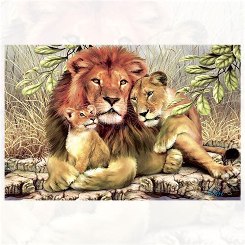 5D DIY full squareround diamond painting lion animal figure mosaic diamond embroidery crafts home decoration gift